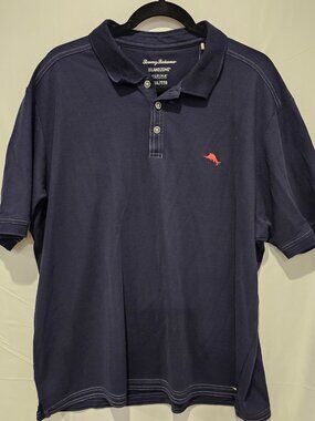 Tommy Bahama IslandZone Emfielder Polo Shirt Men's XXL Blue Performance